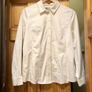 Bravissimo White Button-Down Shirt - Curvy